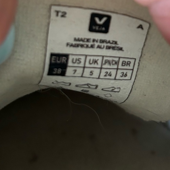 Veja Esplar White Leather Lace Up Shoes Sneakers Women's Size 7 - Picture 3 of 9